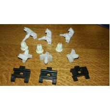 Mercedes W124 Front and Rear fender clips, coupe (12pcs)