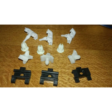 Mercedes W124 Front and Rear fender clips, coupe (12pcs)